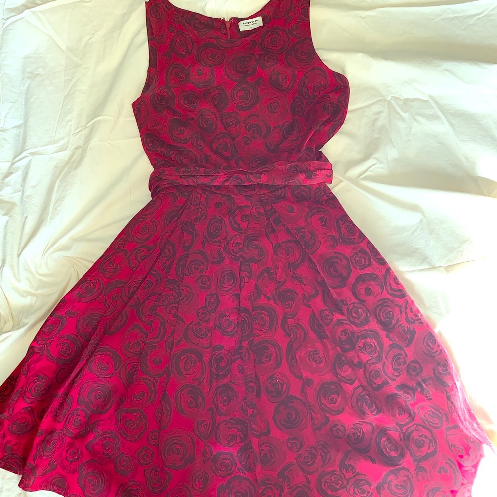 Beautiful, red rose dress.